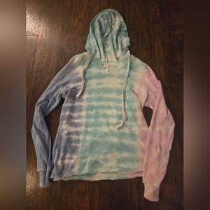 Member's Mark Women's Ultra Soft Favorite Tie Dye Hoodie Teal Vertical Small
